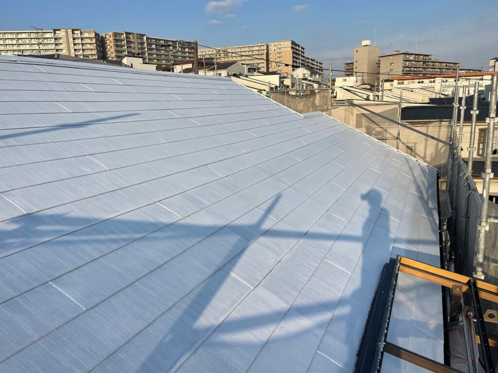 屋根 下塗り完了