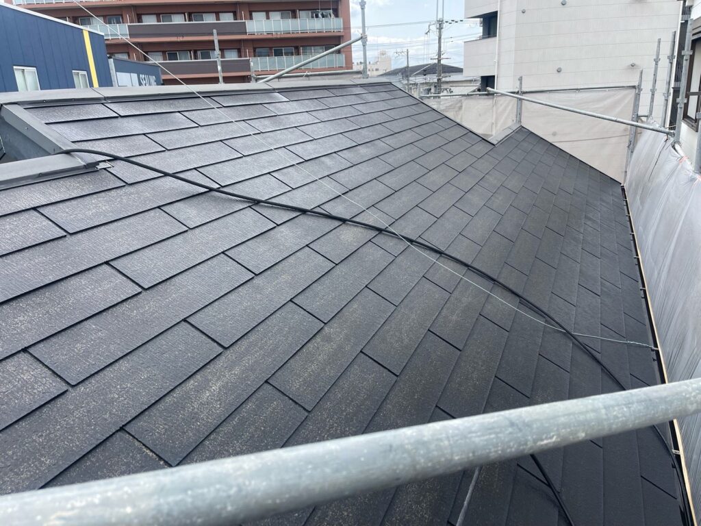 屋根 高圧洗浄後