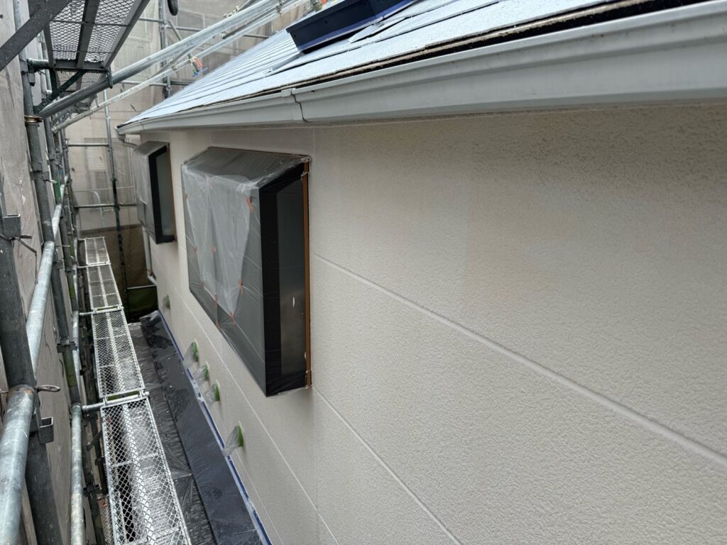 外壁　下塗り完了