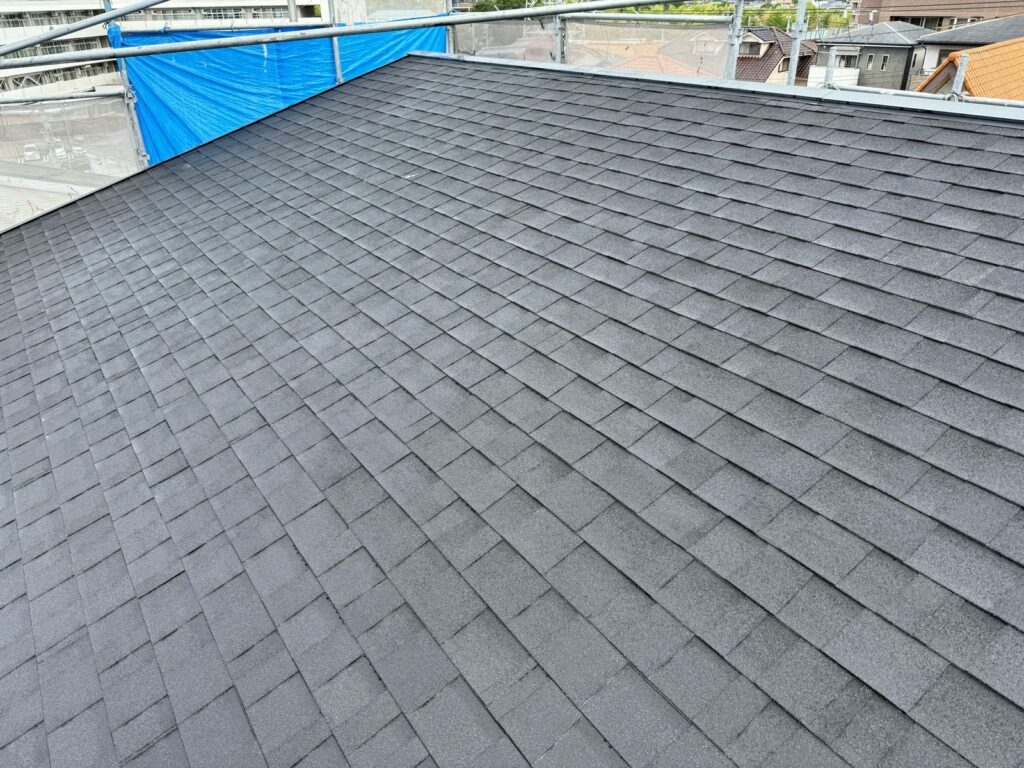 屋根 洗浄液塗布