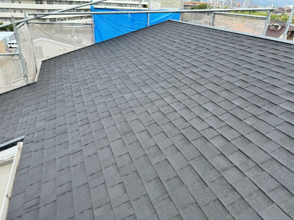 屋根 高圧洗浄後