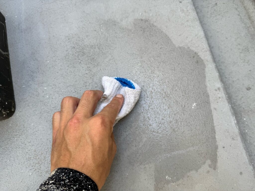 バルコニー　アセトン拭き