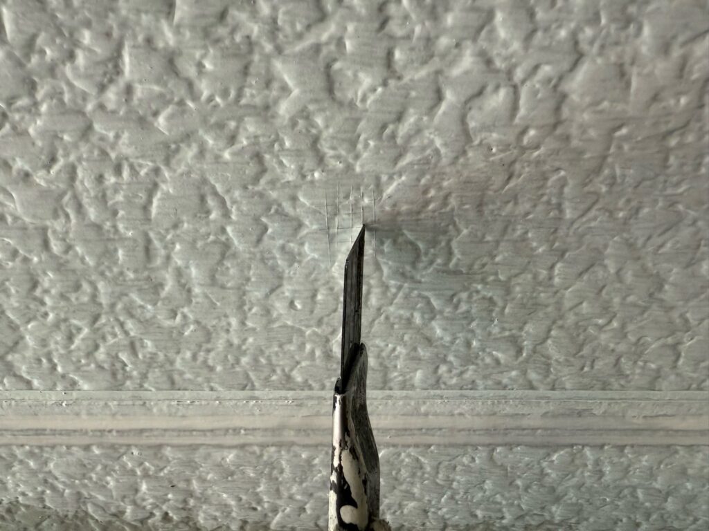 パッチテスト　カッター切込み