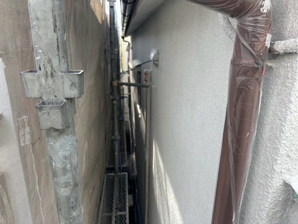 外壁　下塗り完了