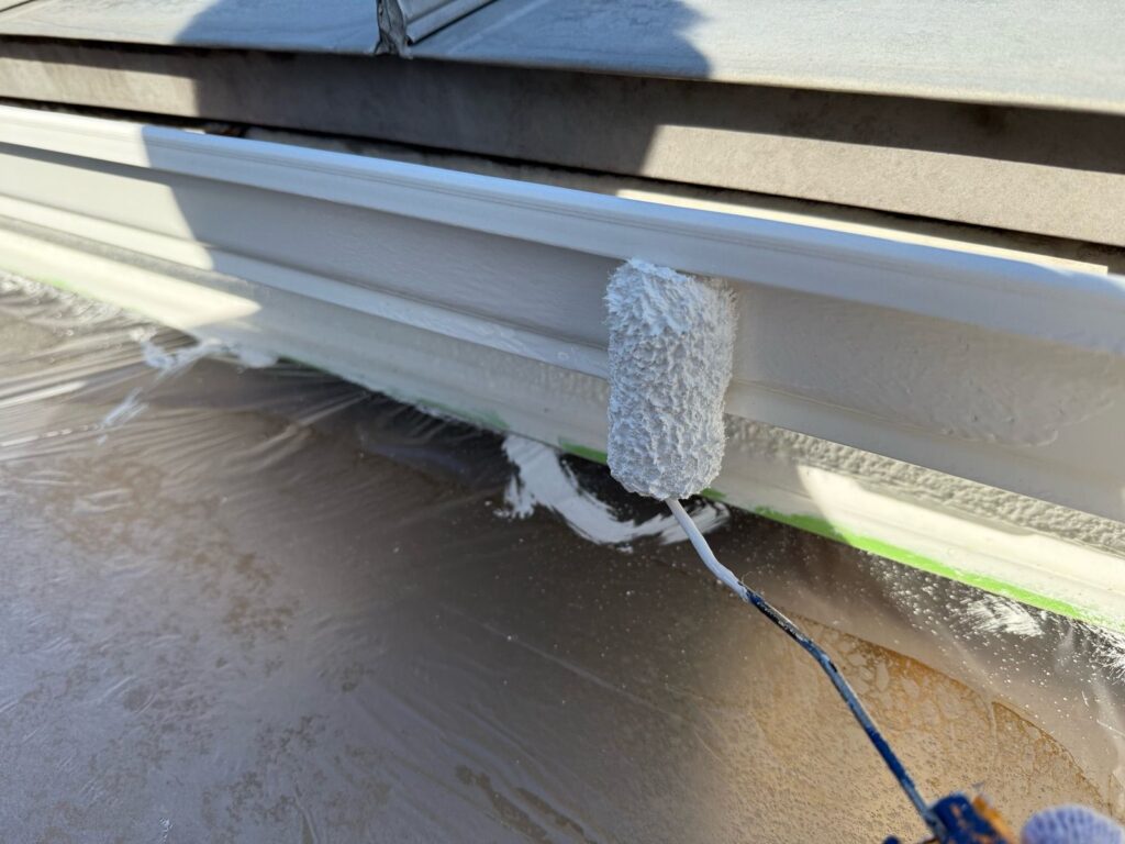 雨樋　付帯部塗装　手元