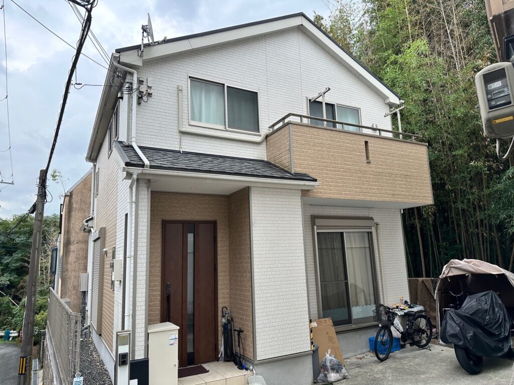 足場組立前全景