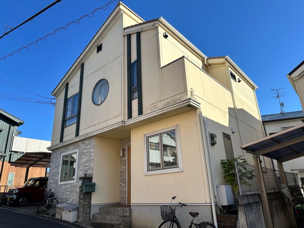 足場組立前全景