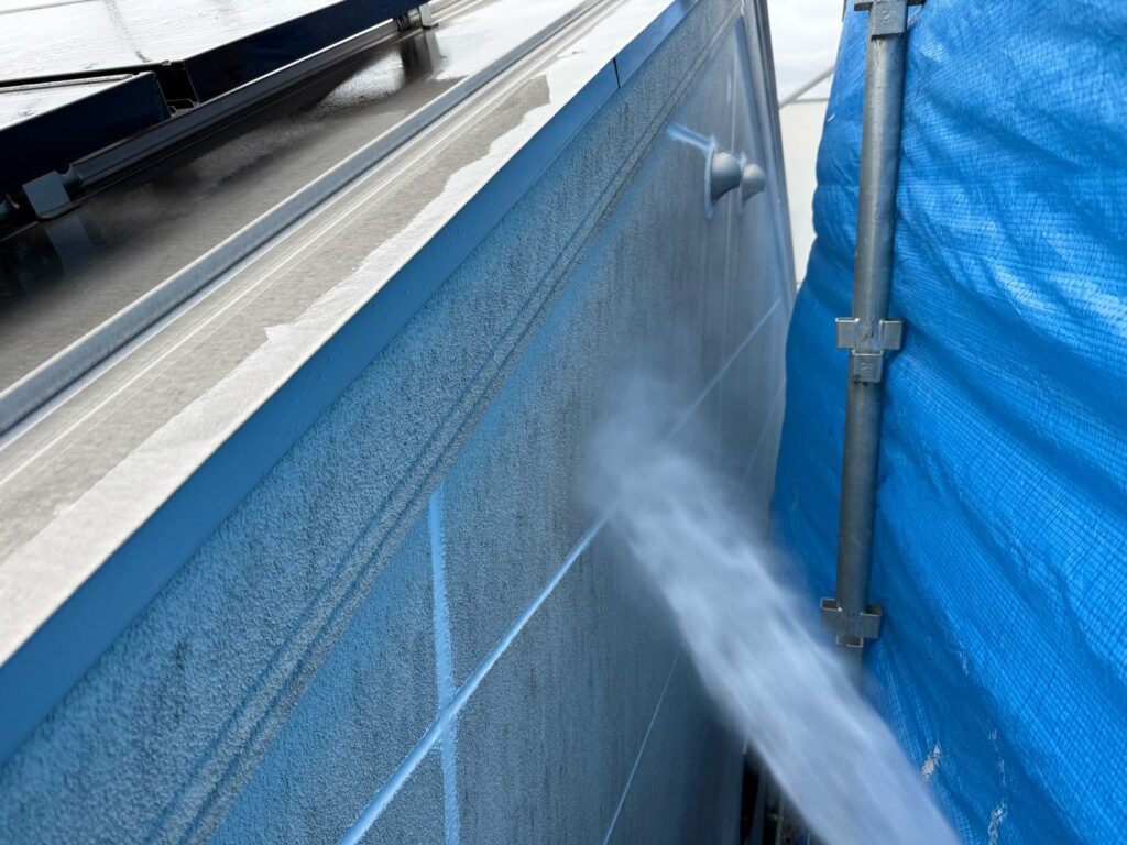 外壁 洗浄液塗布