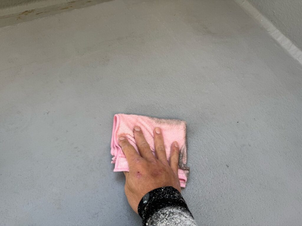 バルコニー アセトン拭き