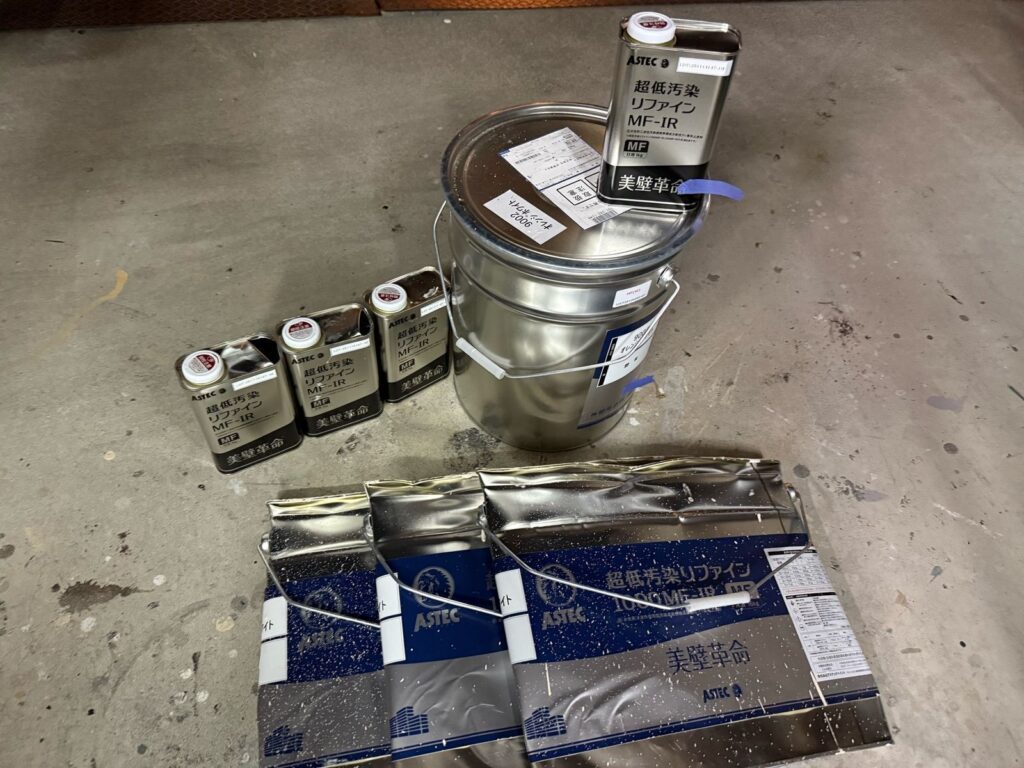 外壁　使用後塗料缶　上塗り材