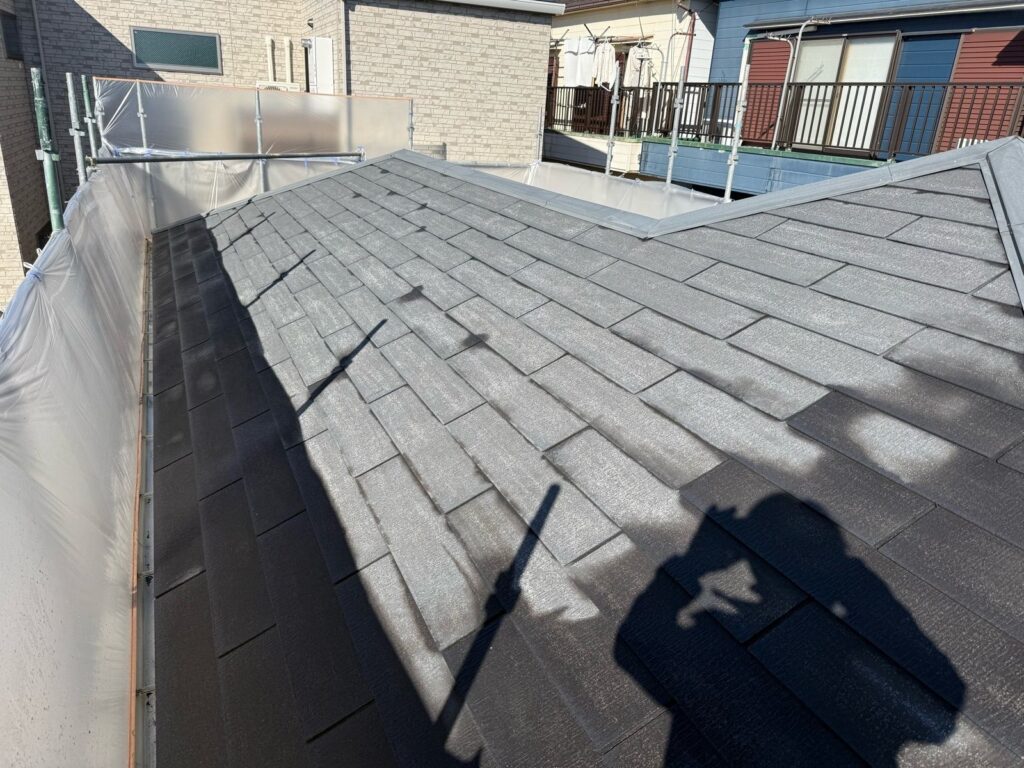 屋根　高圧洗浄後