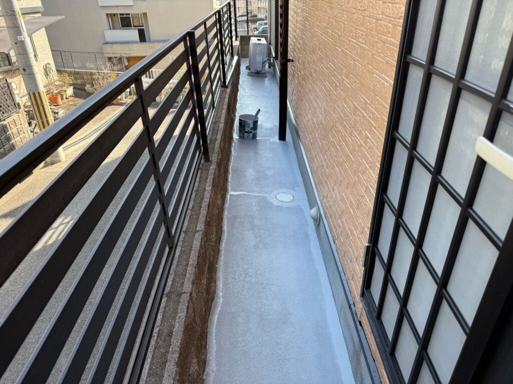 土間 上塗り途中