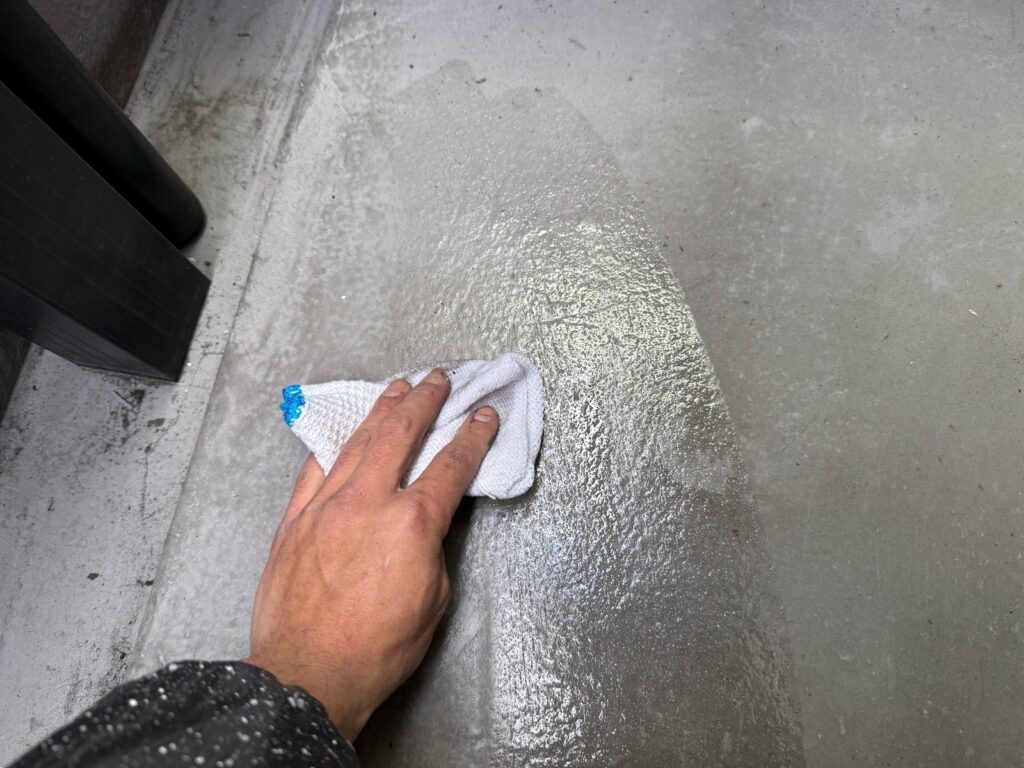 バルコニー アセトン拭き