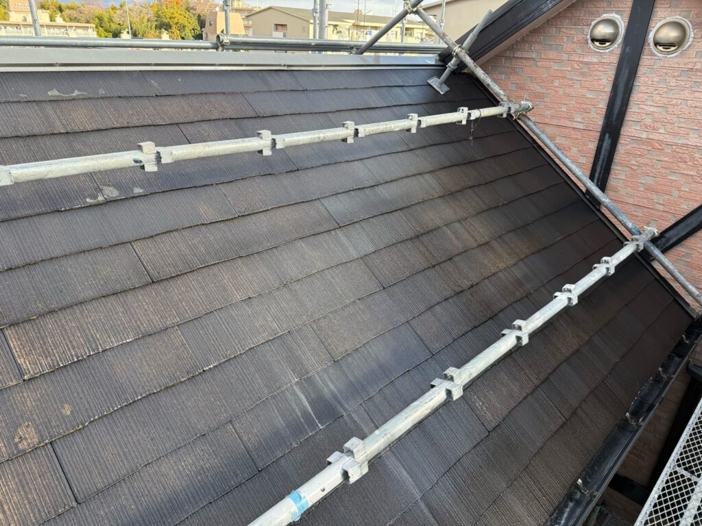 屋根 洗浄液塗布