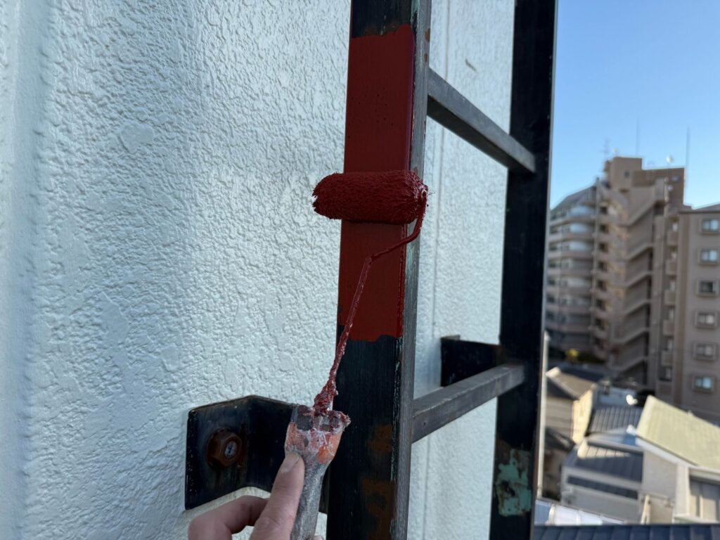 塗装工事　錆び止め塗布