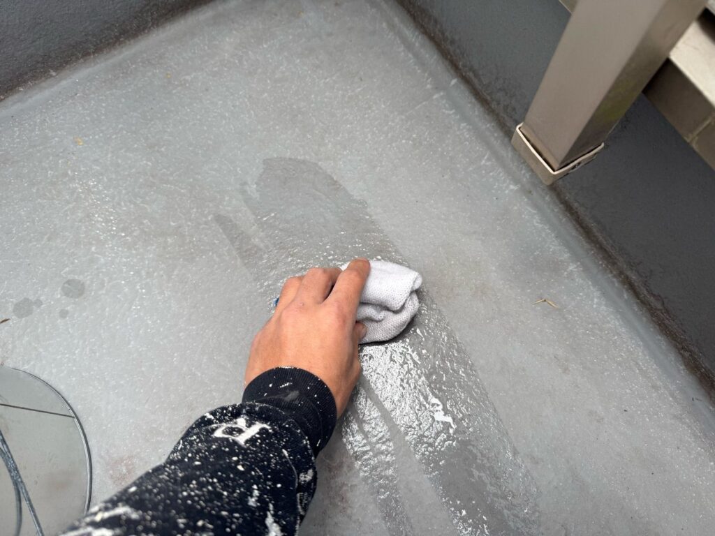 バルコニー アセトン拭き