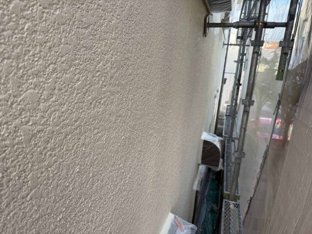 外壁　中塗り完了