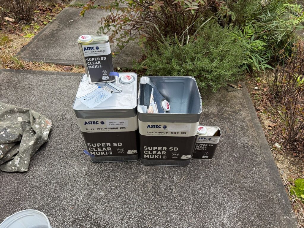 外壁 使用後塗料缶 上塗り材