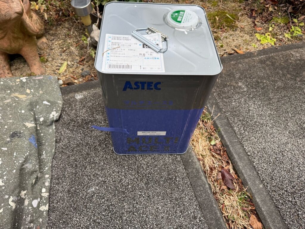 軒天 使用後塗料缶 上塗り材