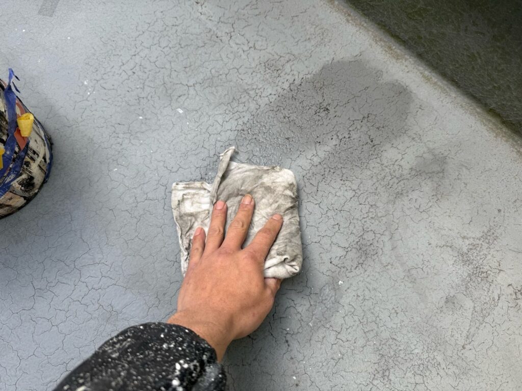 バルコニー　アセトン拭き