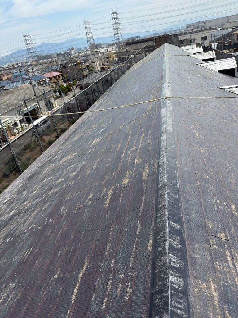 屋根 ひび割れ補修後