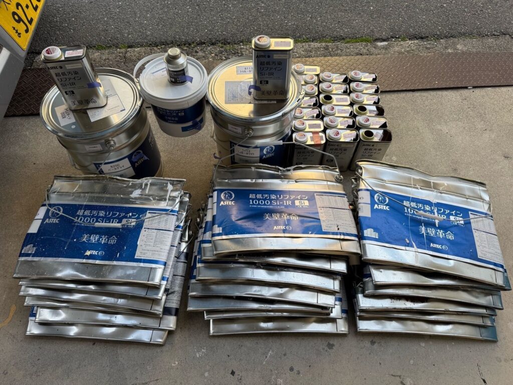 使用後塗料缶 上塗り材#外壁