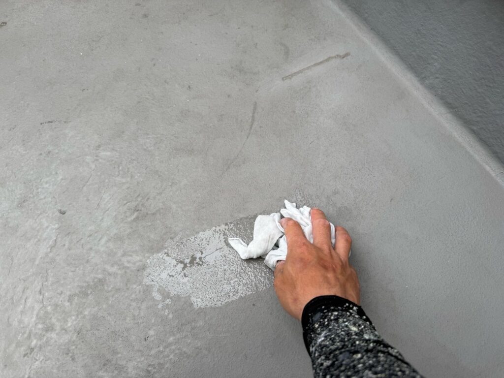 バルコニー アセトン拭き