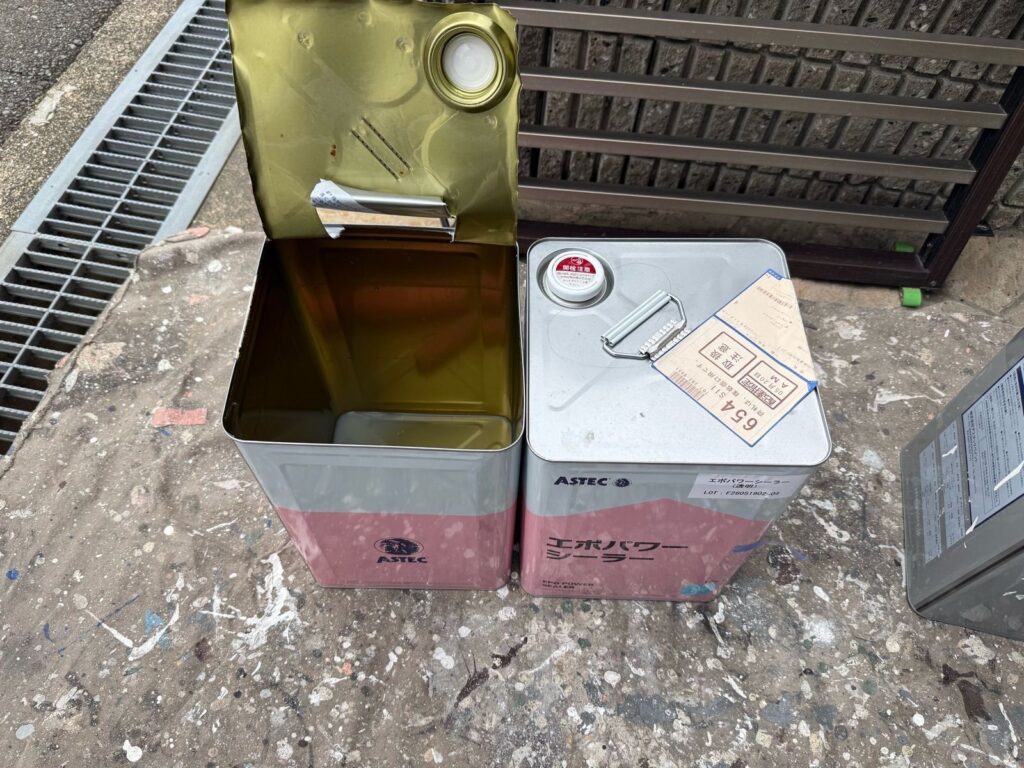 外壁 使用後塗料缶 下塗り材