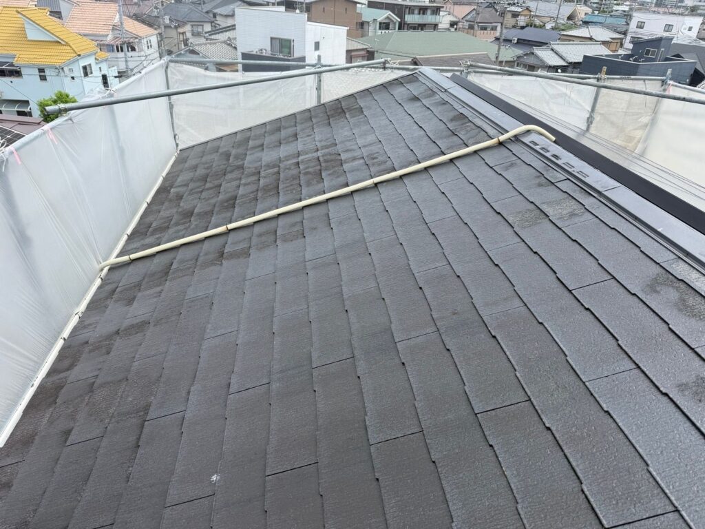 屋根 バイオ洗浄液塗布