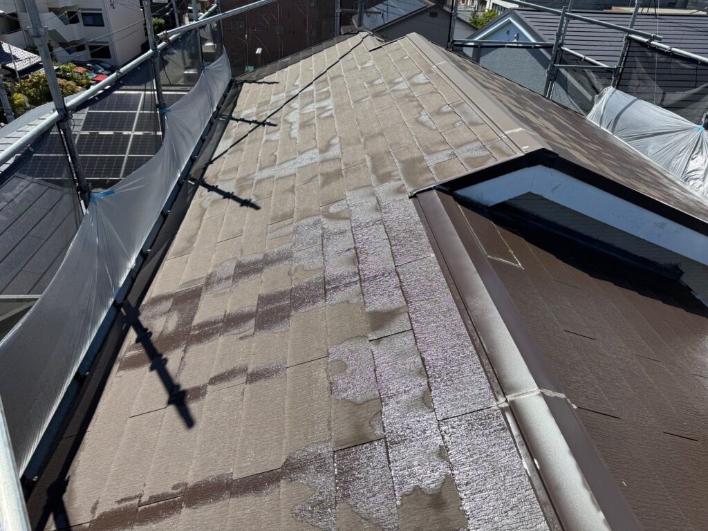 屋根 高圧洗浄後